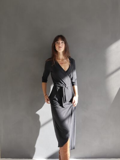 DRESS  FlamencoFamily ( cotton-silk) Black